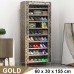 10 Tier DIY Shoe Rack Portable Storage Cabinet Organiser Wardrobe Dustproof