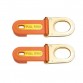 2 PCS Multifunctional Pull Ring Toilet Lid Lifter  Orange