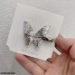 HCPH030 YUX Silver Butterfly Hair Clip