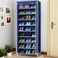 10 Tier DIY Shoe Rack Portable Storage Cabinet Organiser Wardrobe Dustproof