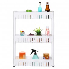 3 4 Layers Multi  function Rack Shelf Portable Cart Storage for Kitchen Bathroom Arrangement